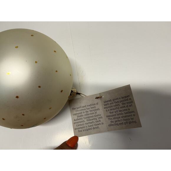 Hand-Decorated Glass Ornaments European-Style Design 3 Ornaments Polish Designed - Picture 9 of 16